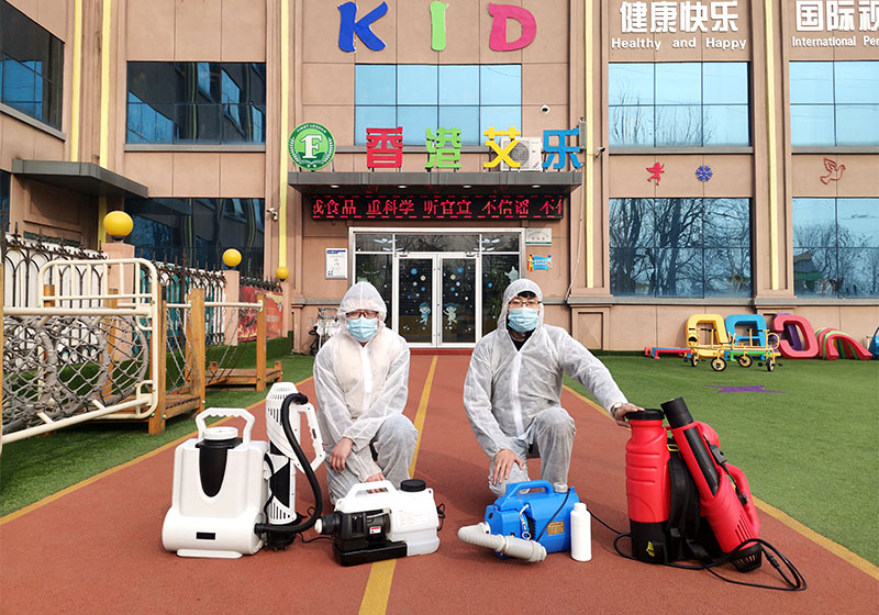 Shandong Hightop Group realiza un trabajo completo de desinfección para el jardín de infantes Aile en la zona de alta tecnología de Jining de forma gratuita